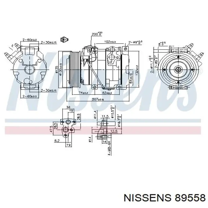 89558 Nissens compresor de aire acondicionado