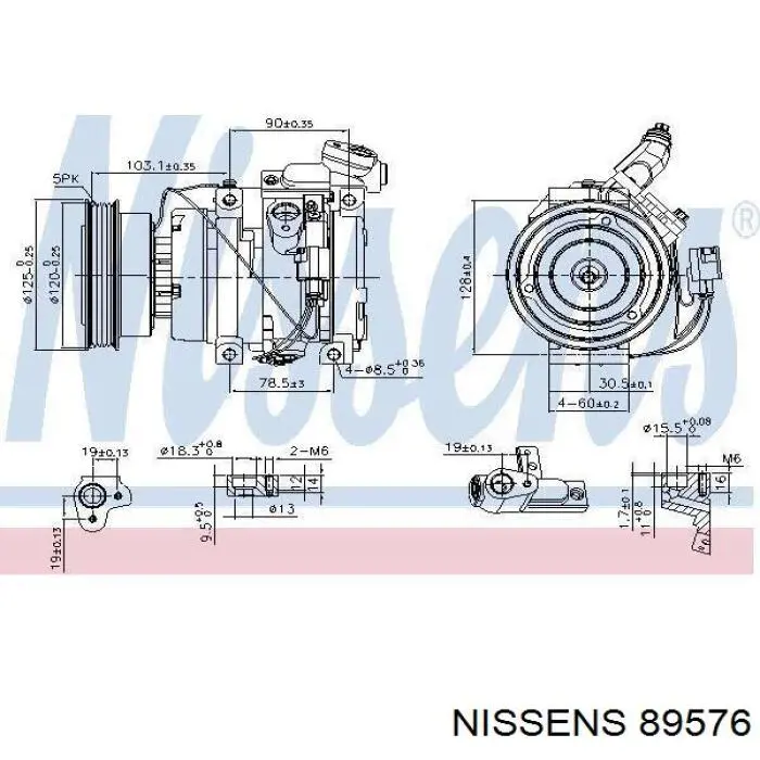 89576 Nissens compresor de aire acondicionado