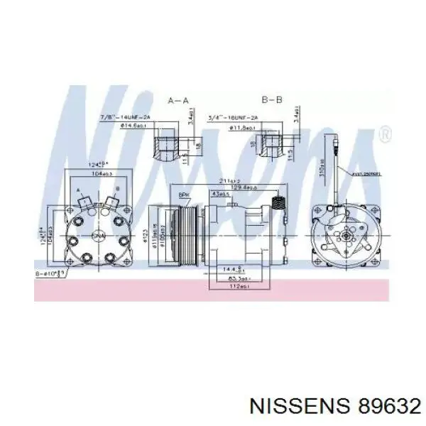 89632 Nissens compresor de aire acondicionado