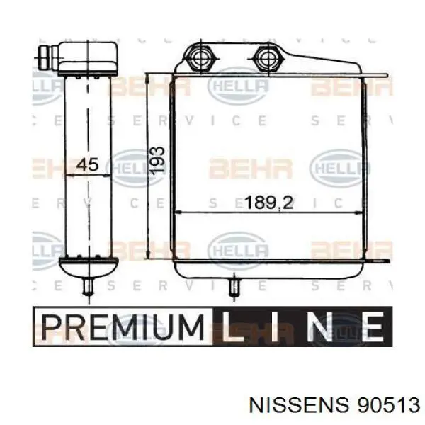 90513 Nissens radiador de aceite