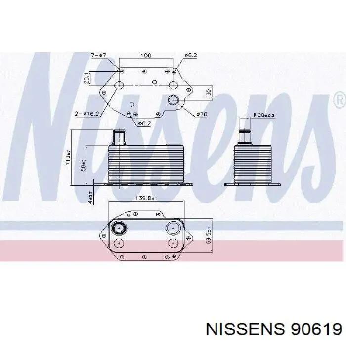 1695000700 Mercedes radiador enfriador de la transmision/caja de cambios