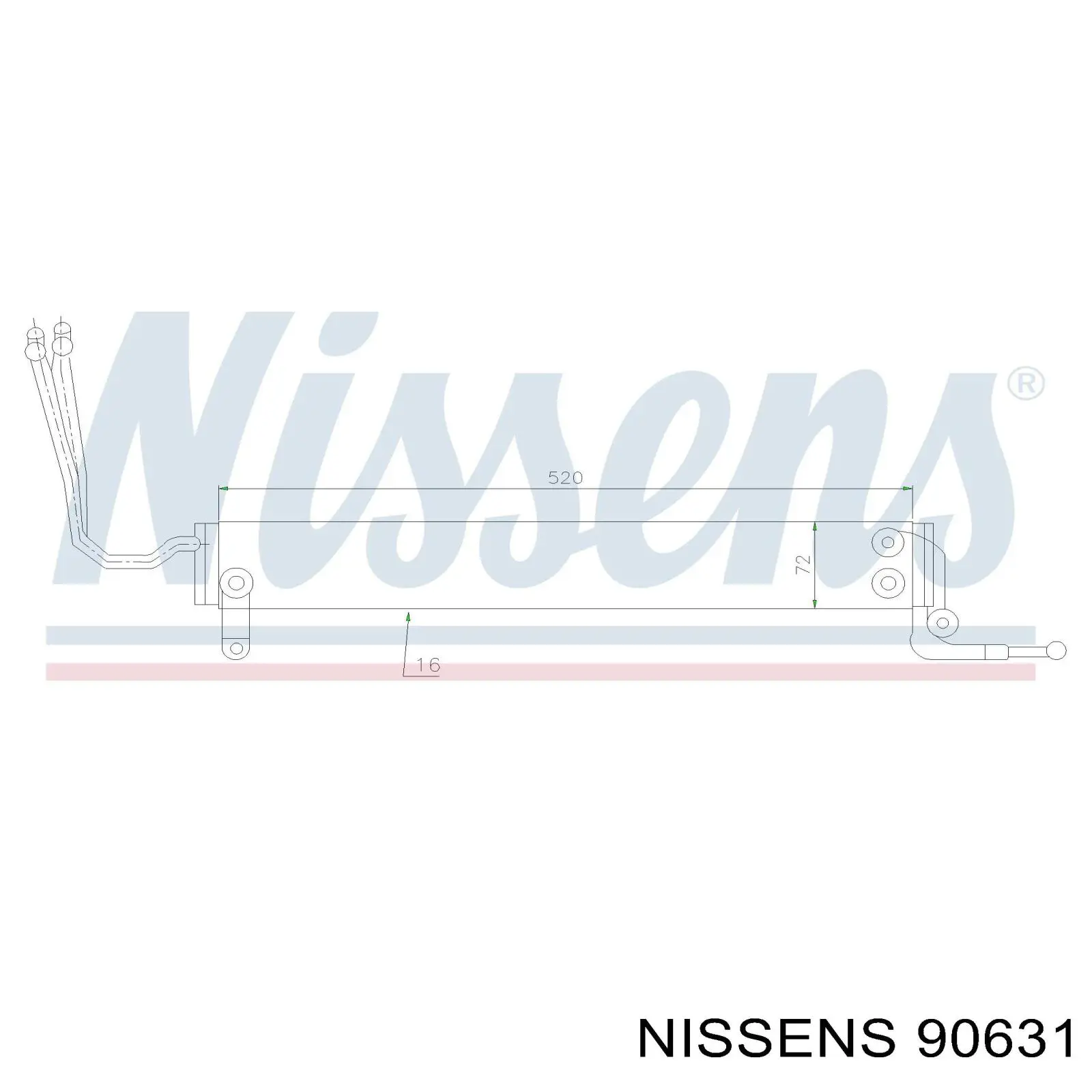 90631 Nissens radiador de aceite