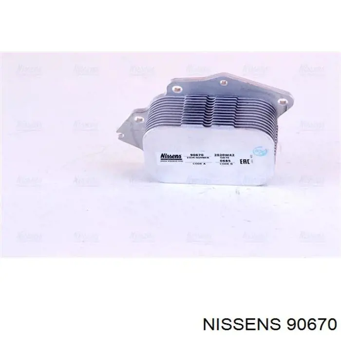90670 Nissens radiador de aceite, bajo de filtro