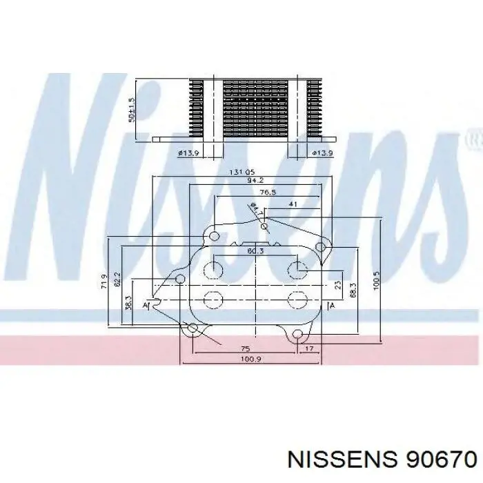 Comprar 90670 Nissens Radiador de aceite debajo del filtro