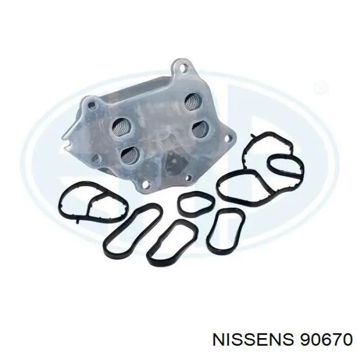 Radiador de aceite debajo del filtro 90670 Nissens