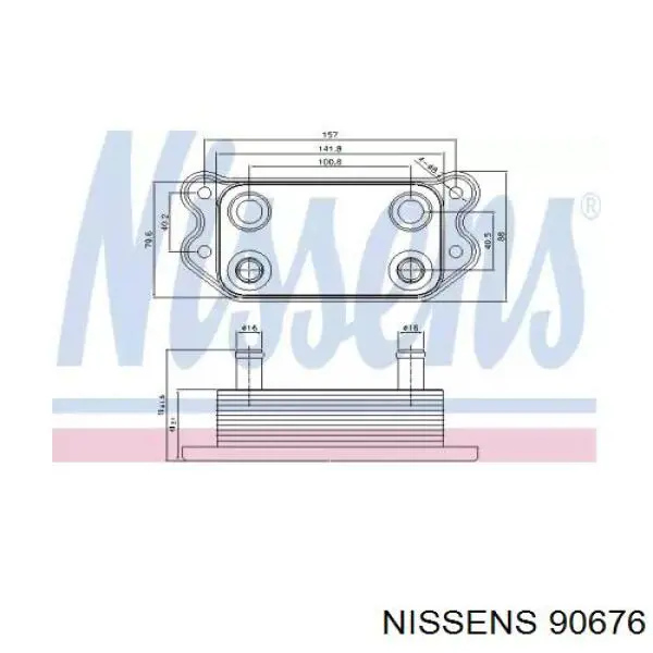 90676 Nissens radiador de aceite