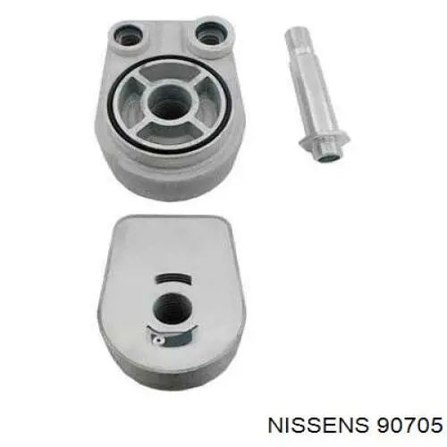 Radiador de aceite debajo del filtro 90705 Nissens