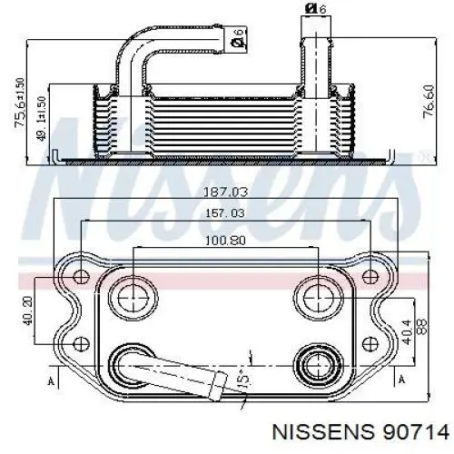 90714 Nissens radiador de aceite