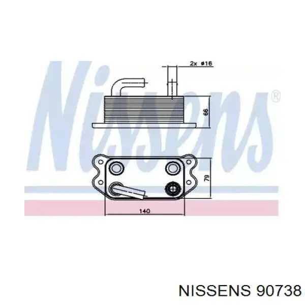 Comprar 90738 Nissens Radiador de aceite