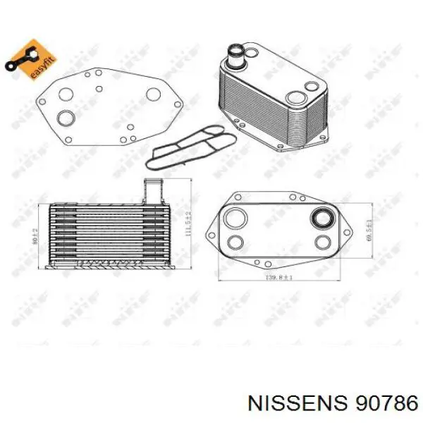 Radiador de aceite Nissens 90786 precio, desde 46,20 EUR