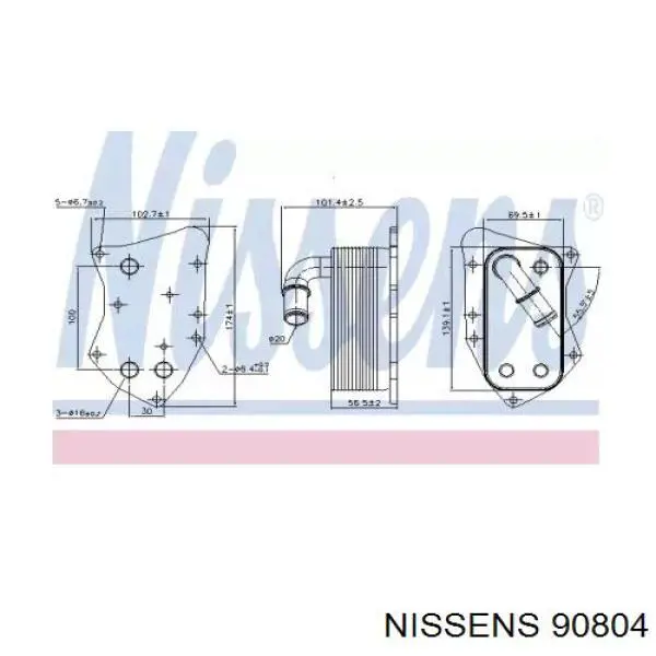 90804 Nissens Portafiltro de aceite