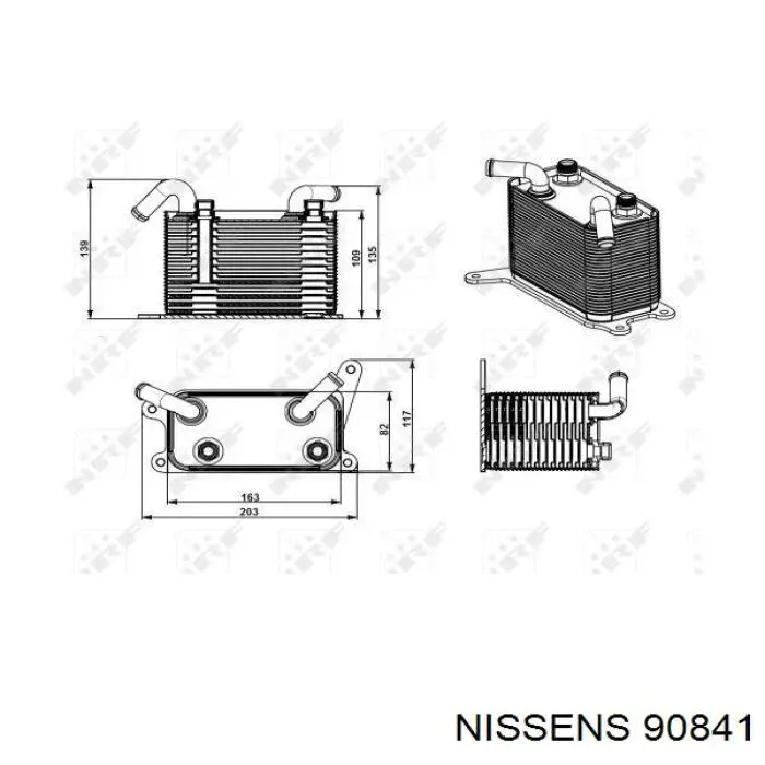 Radiador de refrigeración de la transmisión Nissens 90841 precio, desde 104,54 EUR
