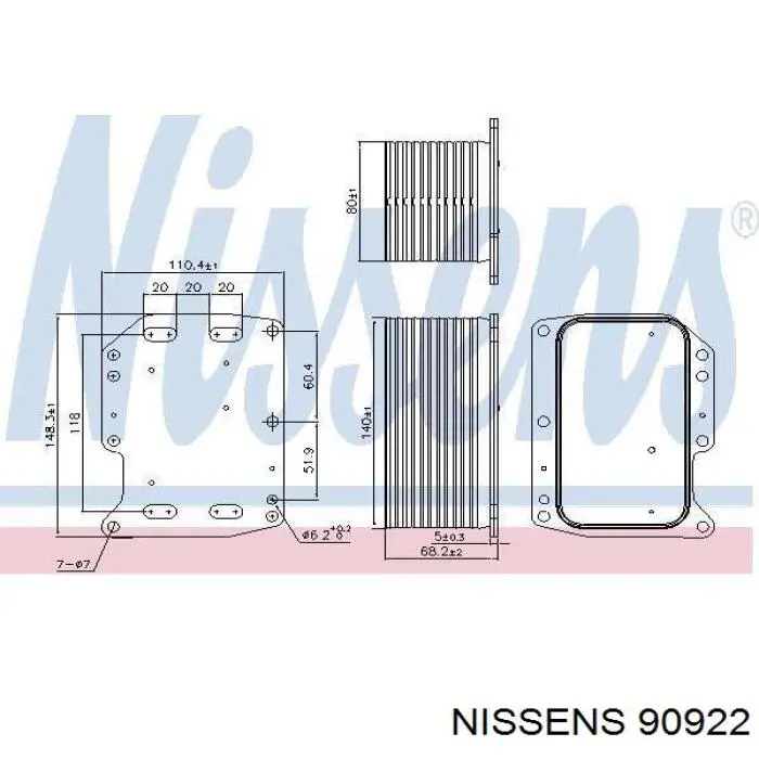 Comprar 90922 Nissens Radiador de aceite debajo del filtro