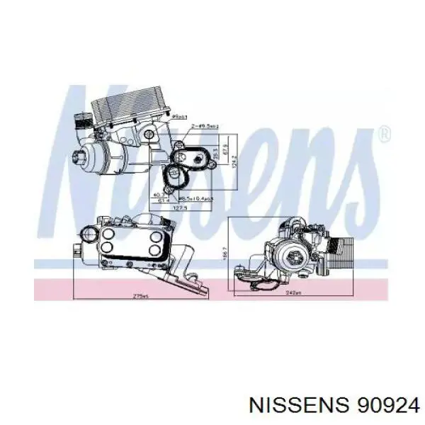 Portafiltro de aceite Nissens 90924 precio, desde 66,79 EUR