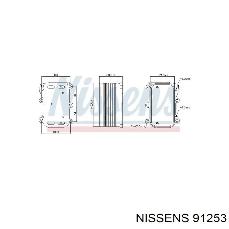 Comprar 91253 Nissens Radiador de aceite debajo del filtro