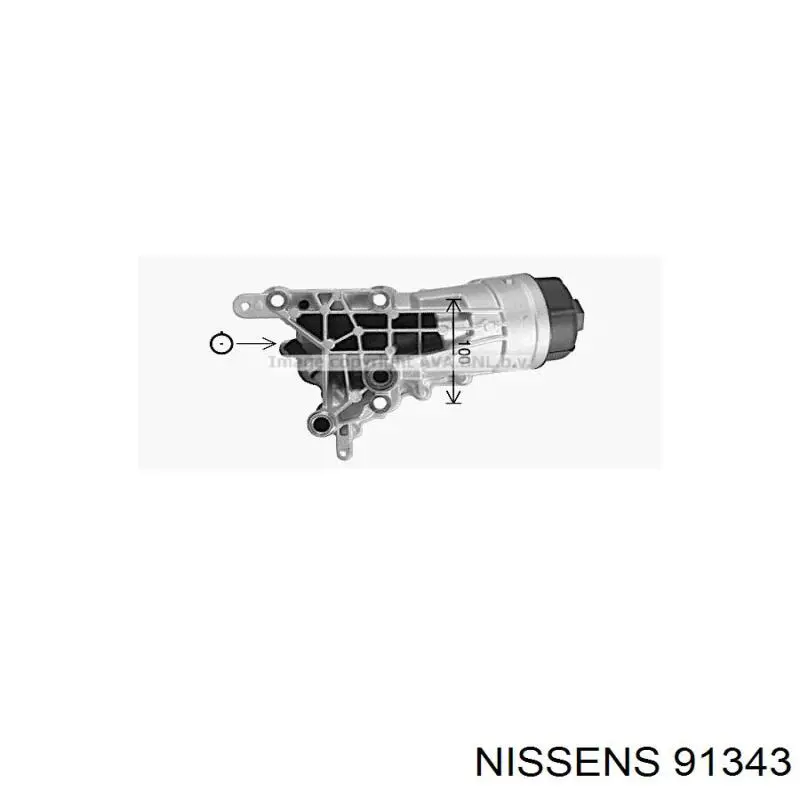91343 Nissens radiador de aceite, bajo de filtro