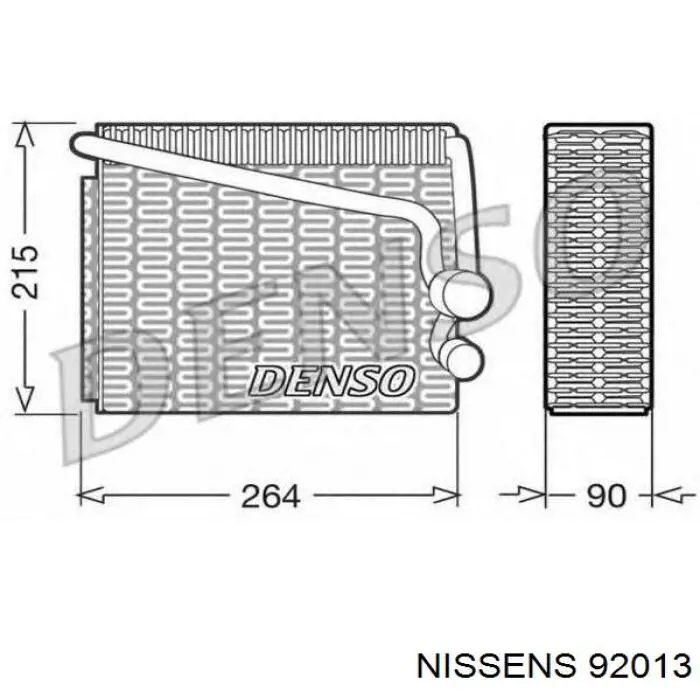 92013 Nissens radiador de calefacción