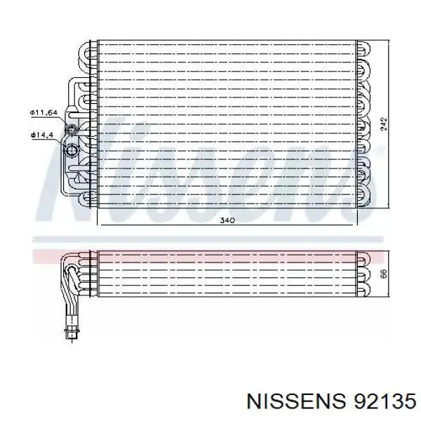 Evaporador, aire acondicionado para Volkswagen Golf (1H1)