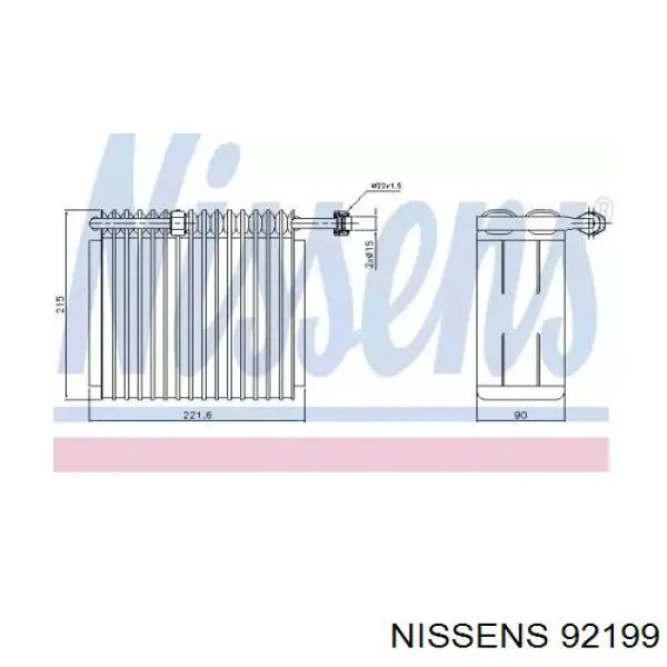 Evaporador de aire acondicionado Nissens 92199 precio, desde 110,47 EUR