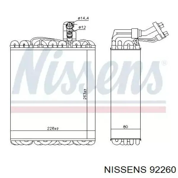 4638300058 Mercedes evaporador, aire acondicionado