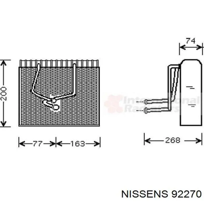 Evaporador de aire acondicionado 820264N Dasis