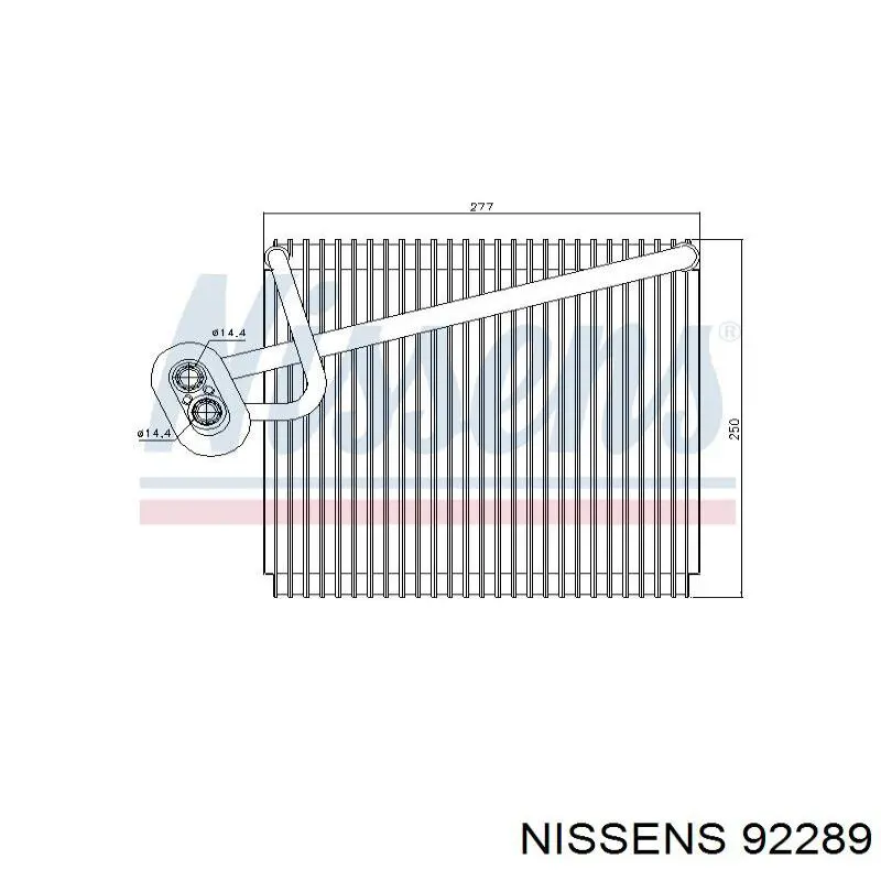 Evaporador de aire acondicionado Nissens 92289 precio, desde 112,95 EUR