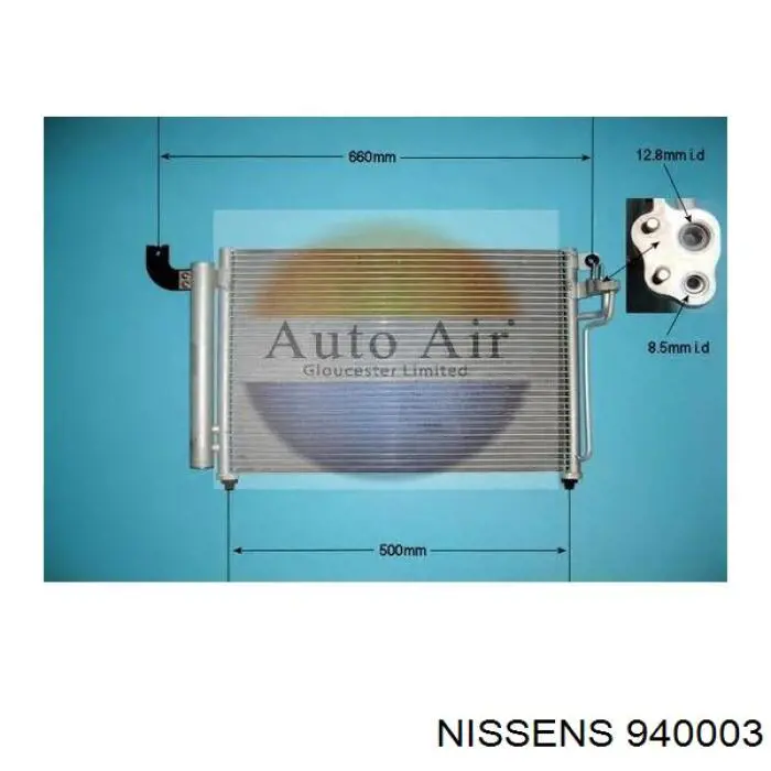 Condensador aire acondicionado 940003 Nissens