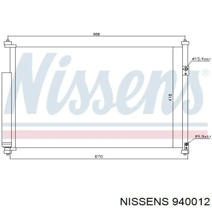 940012 Nissens condensador aire acondicionado