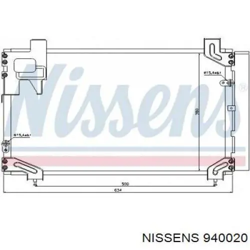 940020 Nissens condensador aire acondicionado