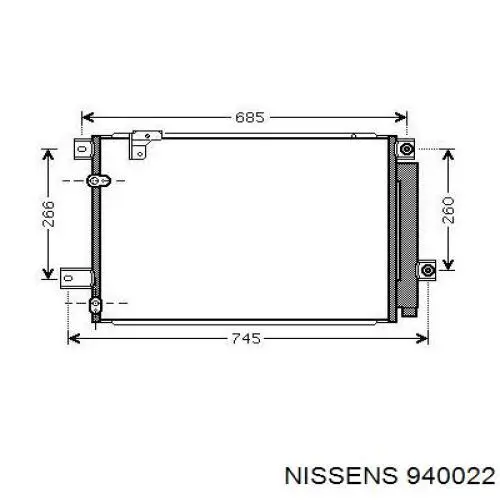 940022 Nissens condensador aire acondicionado