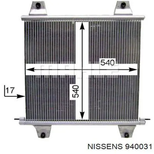 940031 Nissens condensador aire acondicionado