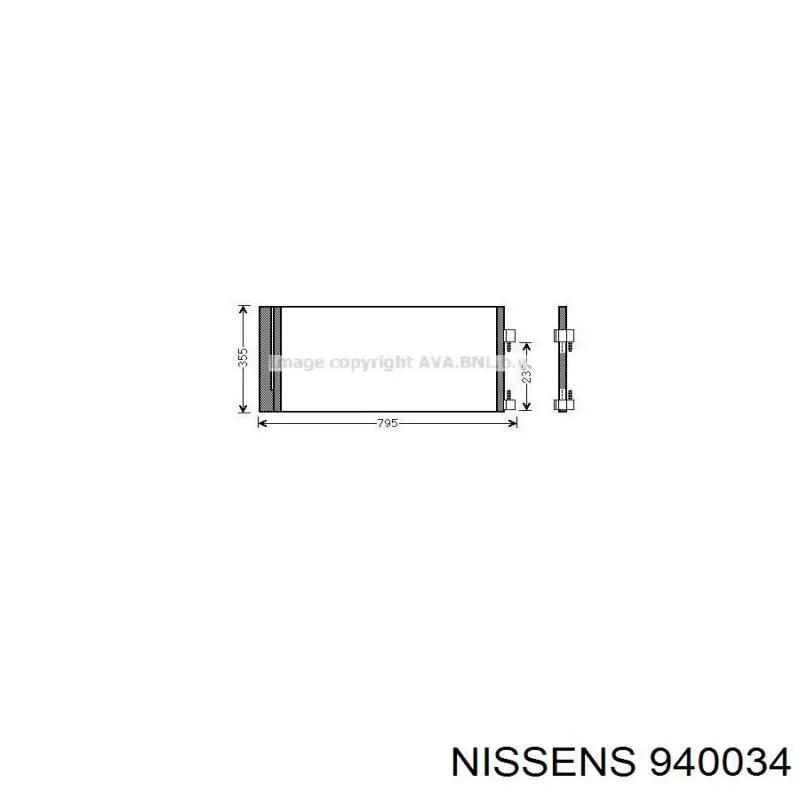 Condensador aire acondicionado 940034 Nissens