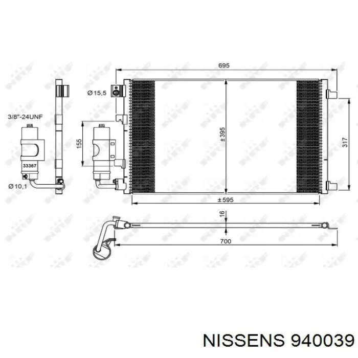 Comprar 940039 Nissens Condensador de aire acondicionado