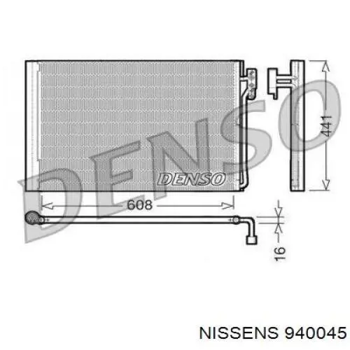 940045 Nissens condensador aire acondicionado