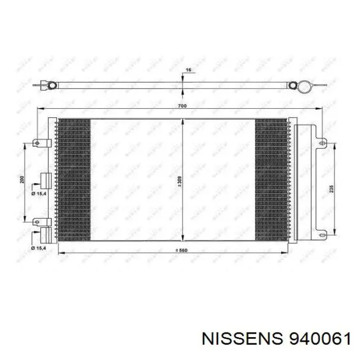 940061 Nissens condensador aire acondicionado