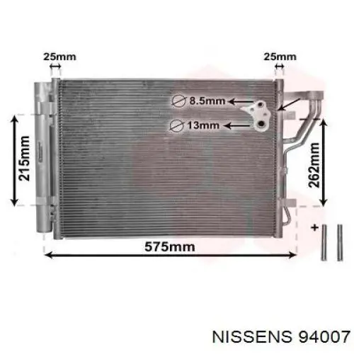 94007 Nissens condensador aire acondicionado