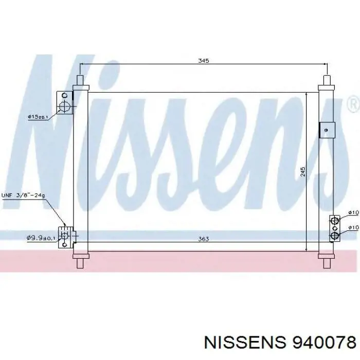 Radiador de aire acondicionado para Nissan Cabstar (F24M)