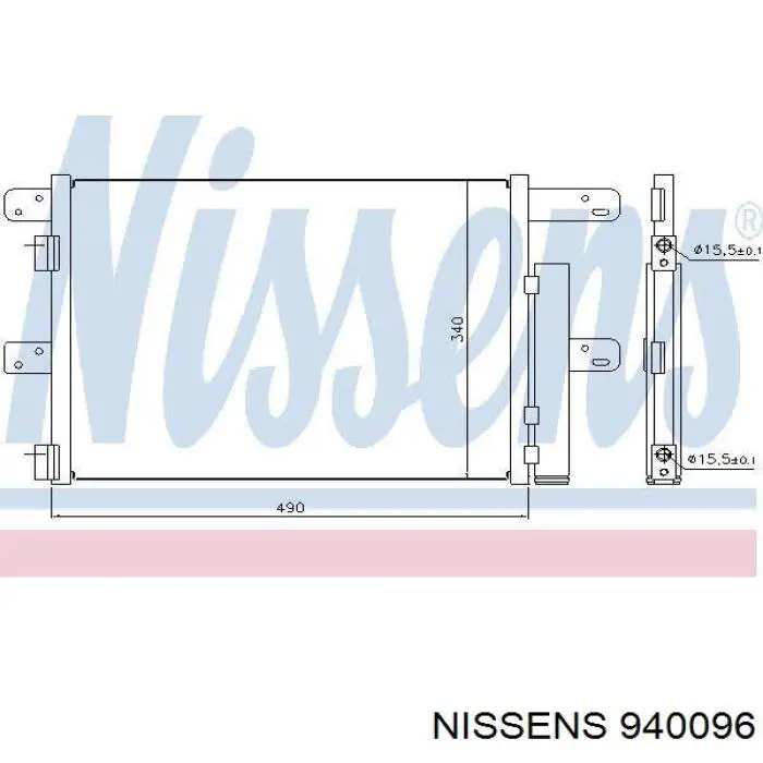 940096 Nissens condensador aire acondicionado