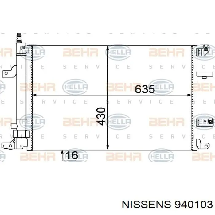 940103 Nissens condensador aire acondicionado