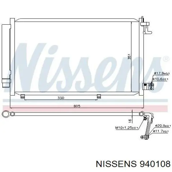 940108 Nissens condensador aire acondicionado