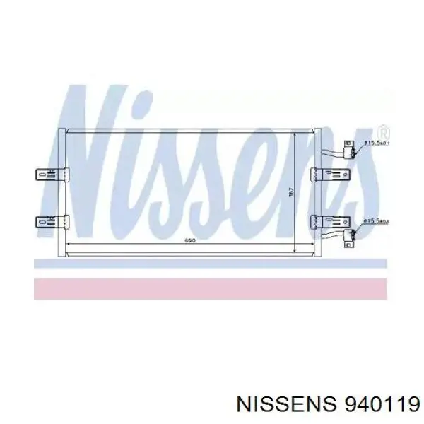 940119 Nissens condensador aire acondicionado