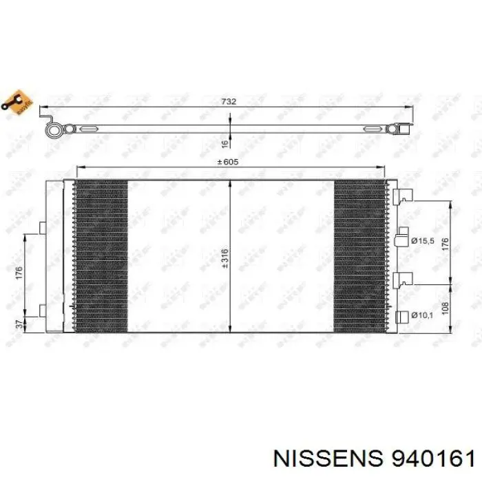 940161 Nissens condensador aire acondicionado
