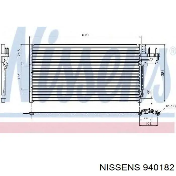 940182 Nissens condensador aire acondicionado