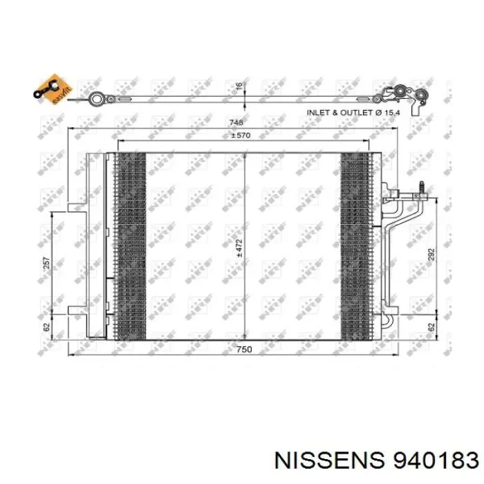 940183 Nissens condensador aire acondicionado