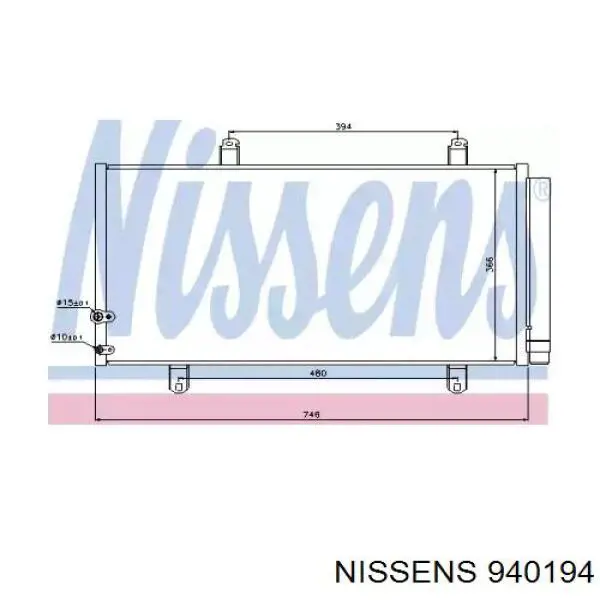 Aire acondicionado capacitor Nissens 940194 precio, desde 90,18 EUR