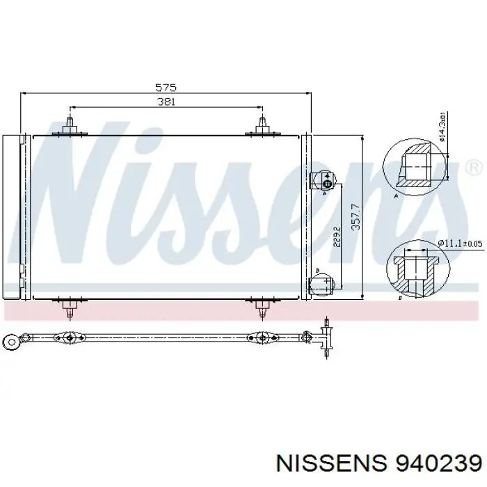 940239 Nissens condensador aire acondicionado