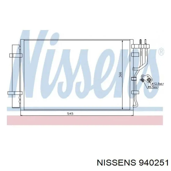 940251 Nissens condensador aire acondicionado