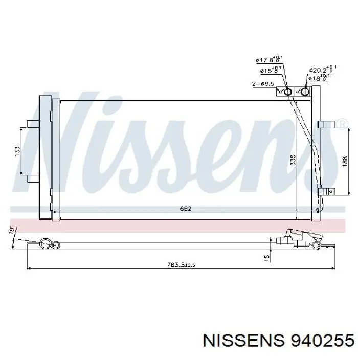 940255 Nissens condensador aire acondicionado