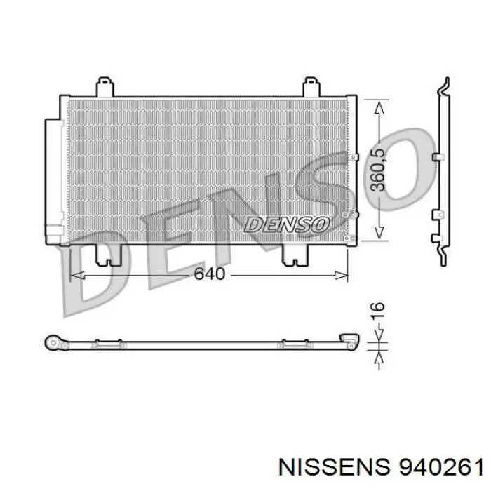 940261 Nissens condensador aire acondicionado