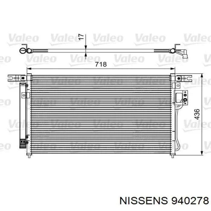 940278 Nissens condensador aire acondicionado